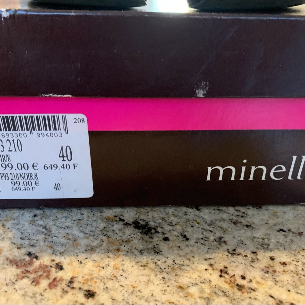 Minelli leather wedge shoes sz 9.5 US SZ 40 EU - Picture 2 of 6